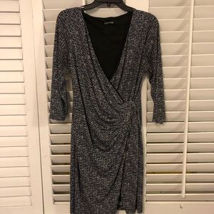 Wrap-style dress with fantastic zipper detail